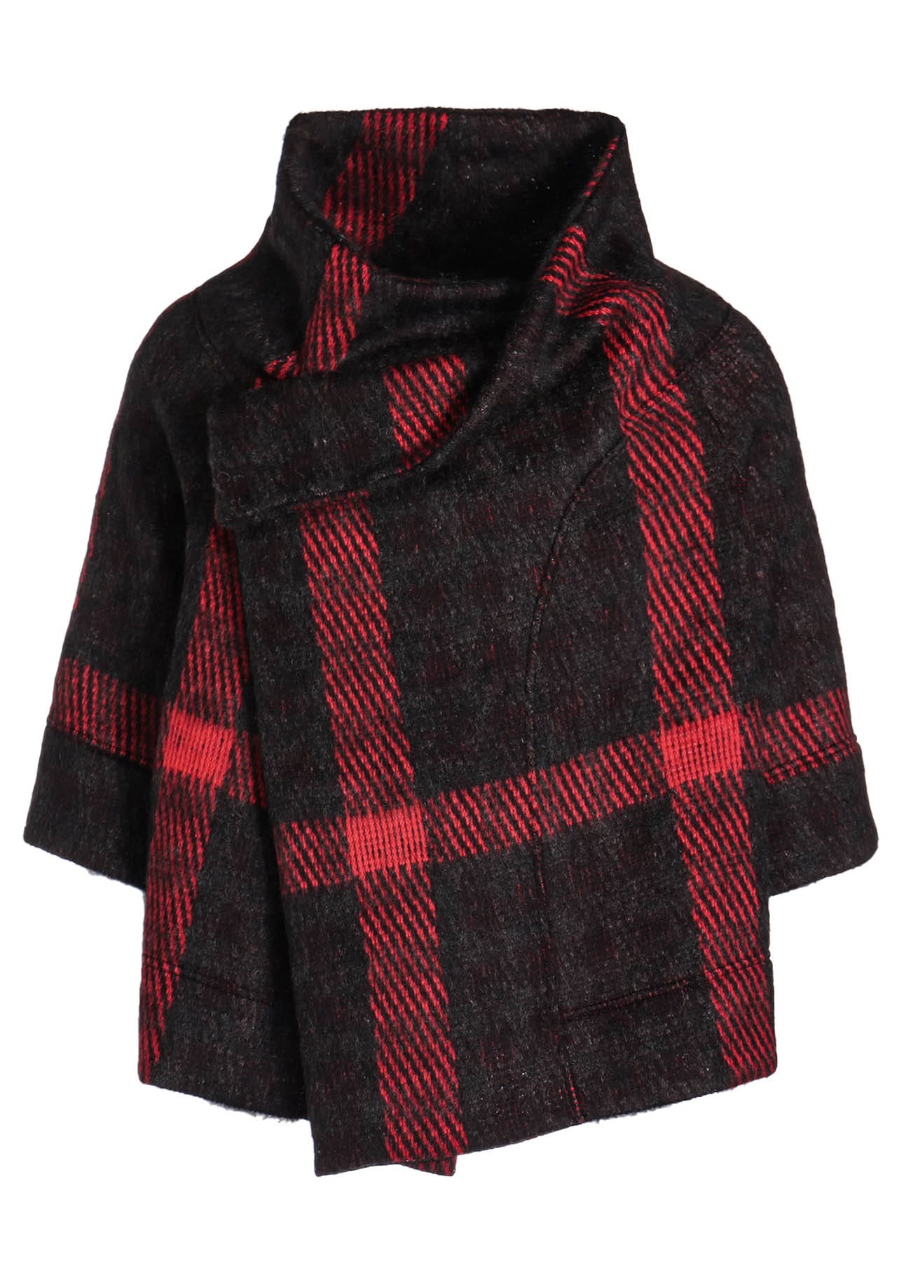 【9/13 12:00(JST) Release】PLAID GAUZE WJQ 3/4 SLEEVE RAG CARDIGAN