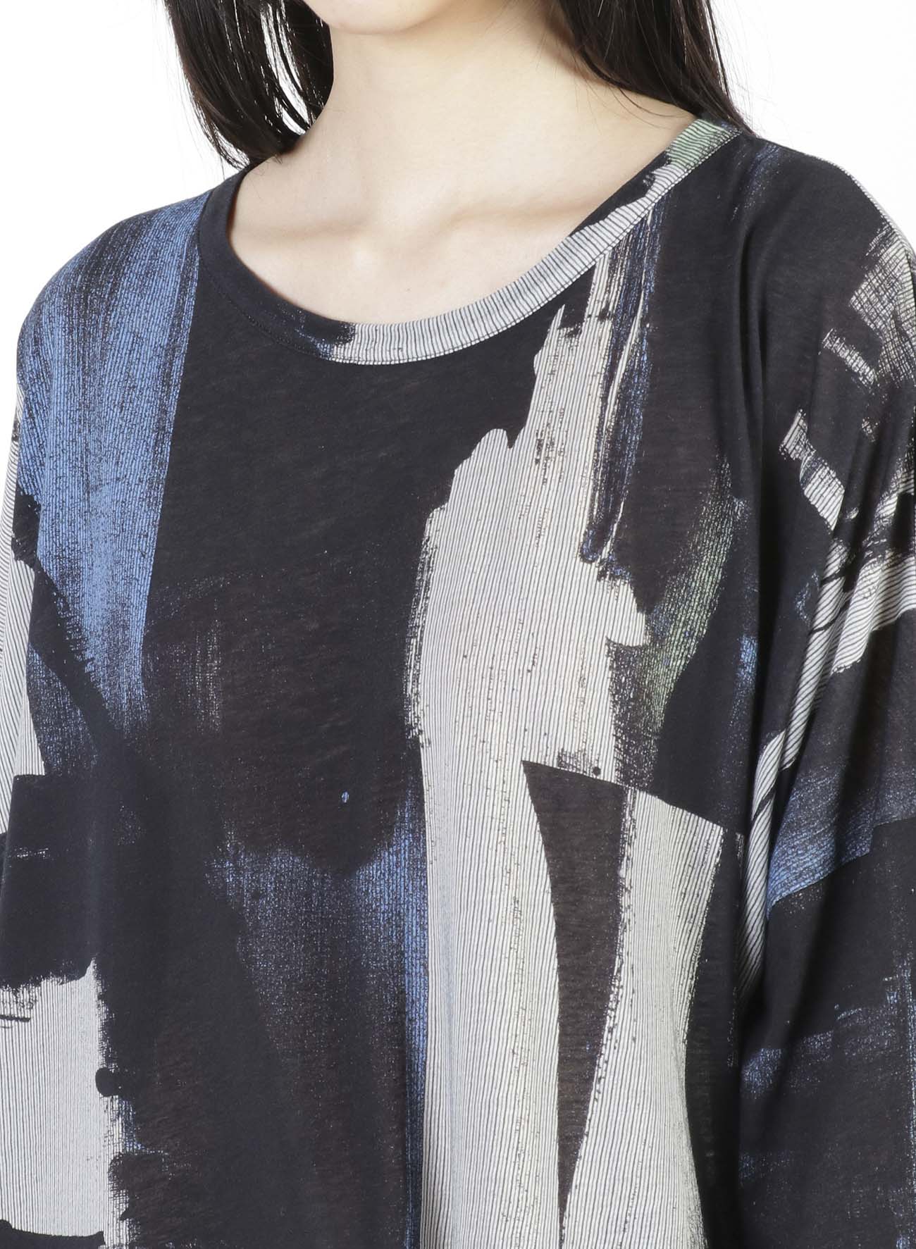 60/-STRONG TWSTED PS STRIPE CAMO P O-ROUND NECK BIG.T