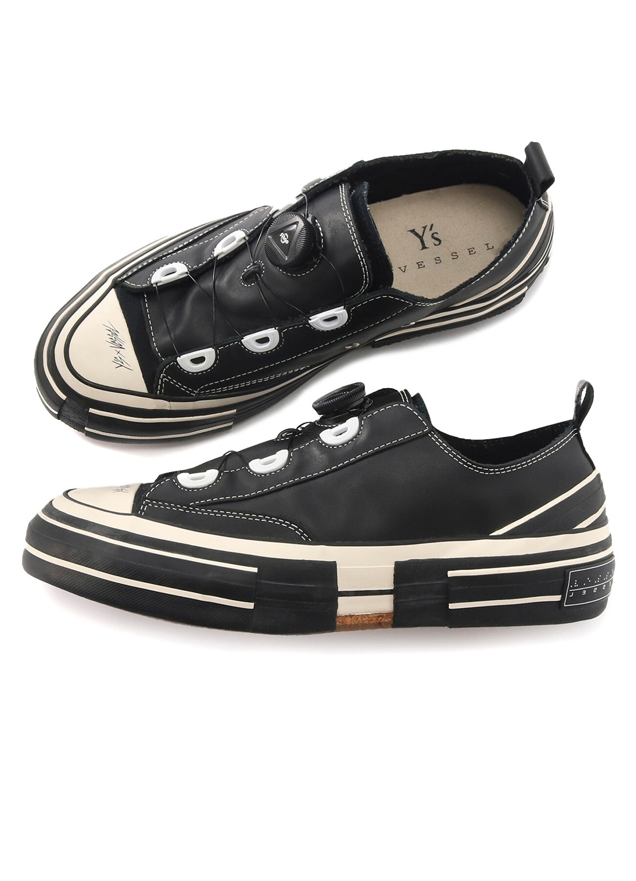 Y's x VESSEL SNEAKER MENS COLOR SMOOTH LEATHER