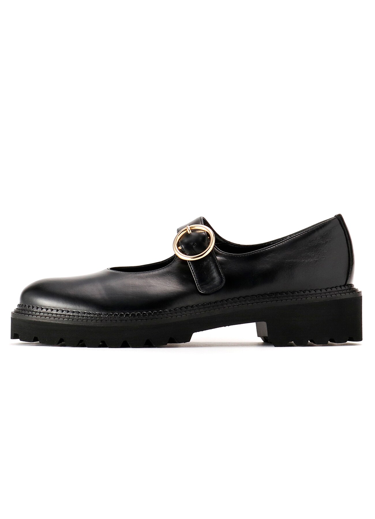 black leather mary janes