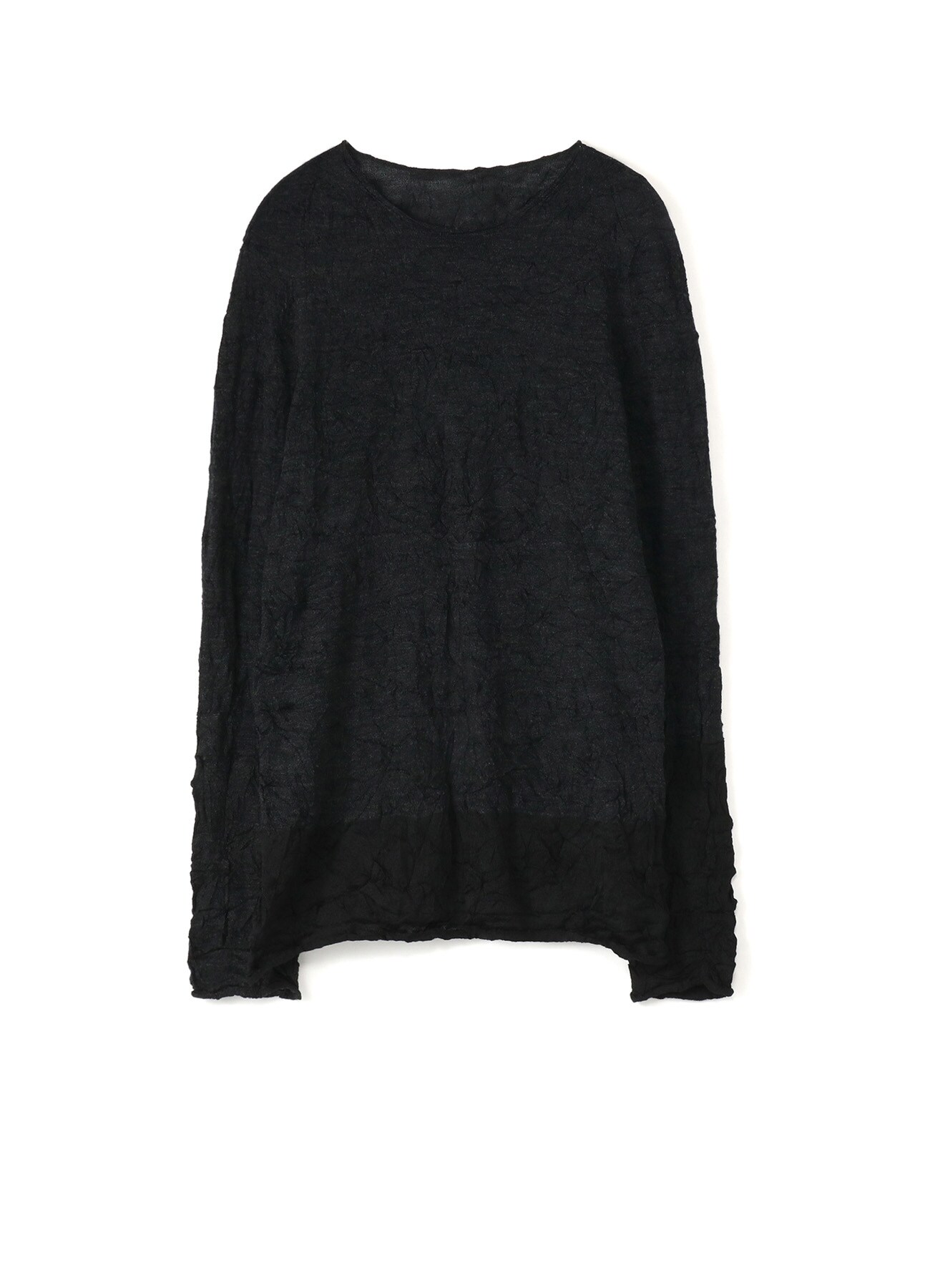 LINKS WRINKLE ROUND NECK LONG SLEEVE PULLOVER