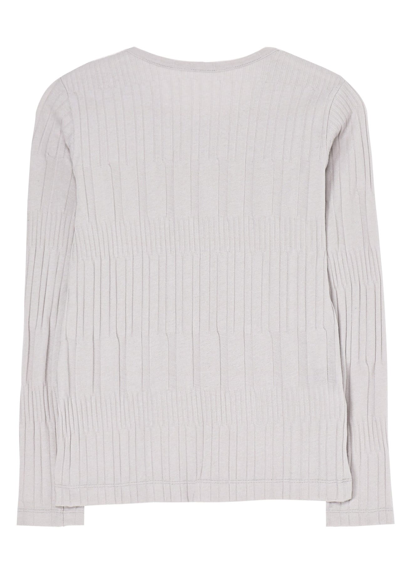40/ COTTON HARD TWISTED WRINKLED RIBBED LONG SLEEVE T