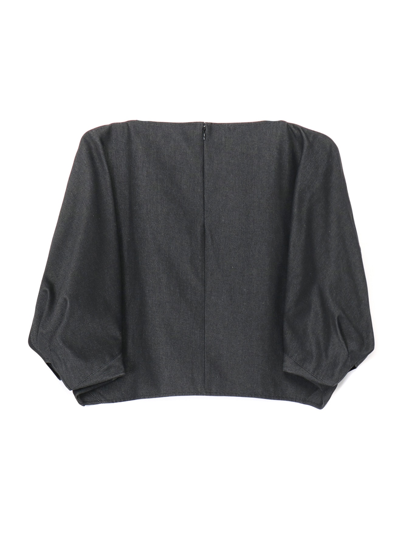 HARD TWISTED COTTON TWILL CROPPED BLOUSE