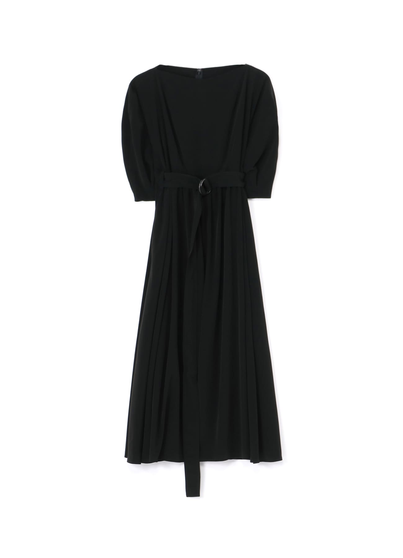 RAYON GEORGETTE OPEN COLLAR SLEEVELESS DRESS(XS Black): Vintage 1.1｜THE  SHOP YOHJI YAMAMOTO