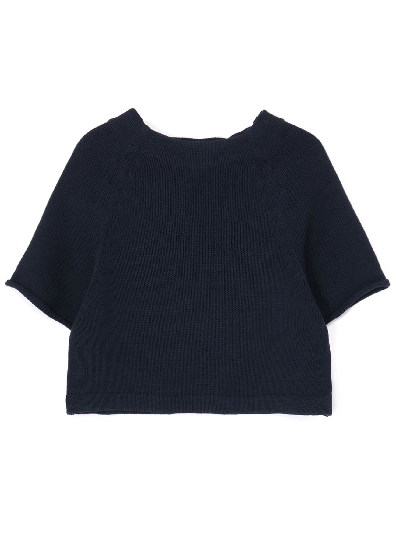JERSEY CURLED SLEEVE RAGLAN PULLOVER