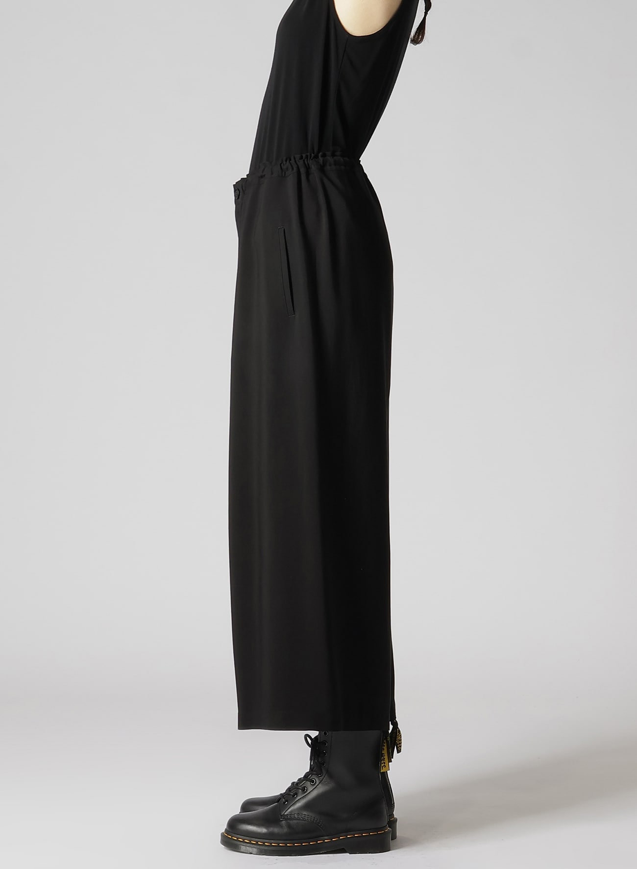 RAYON CUPRO FRONT TUCKED WIDE PANTS