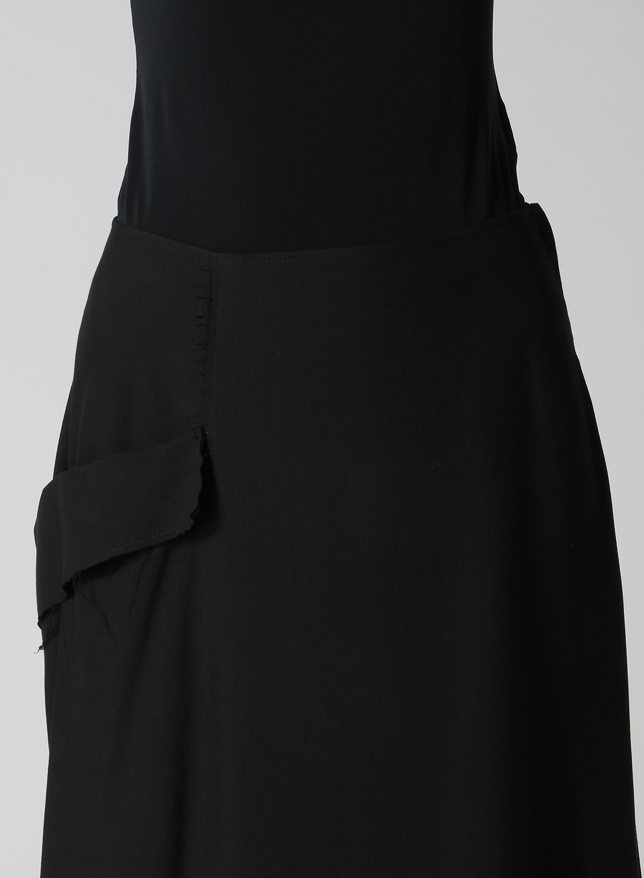 RAYON BROAD RIGHT CROPPED PANTS SKIRT