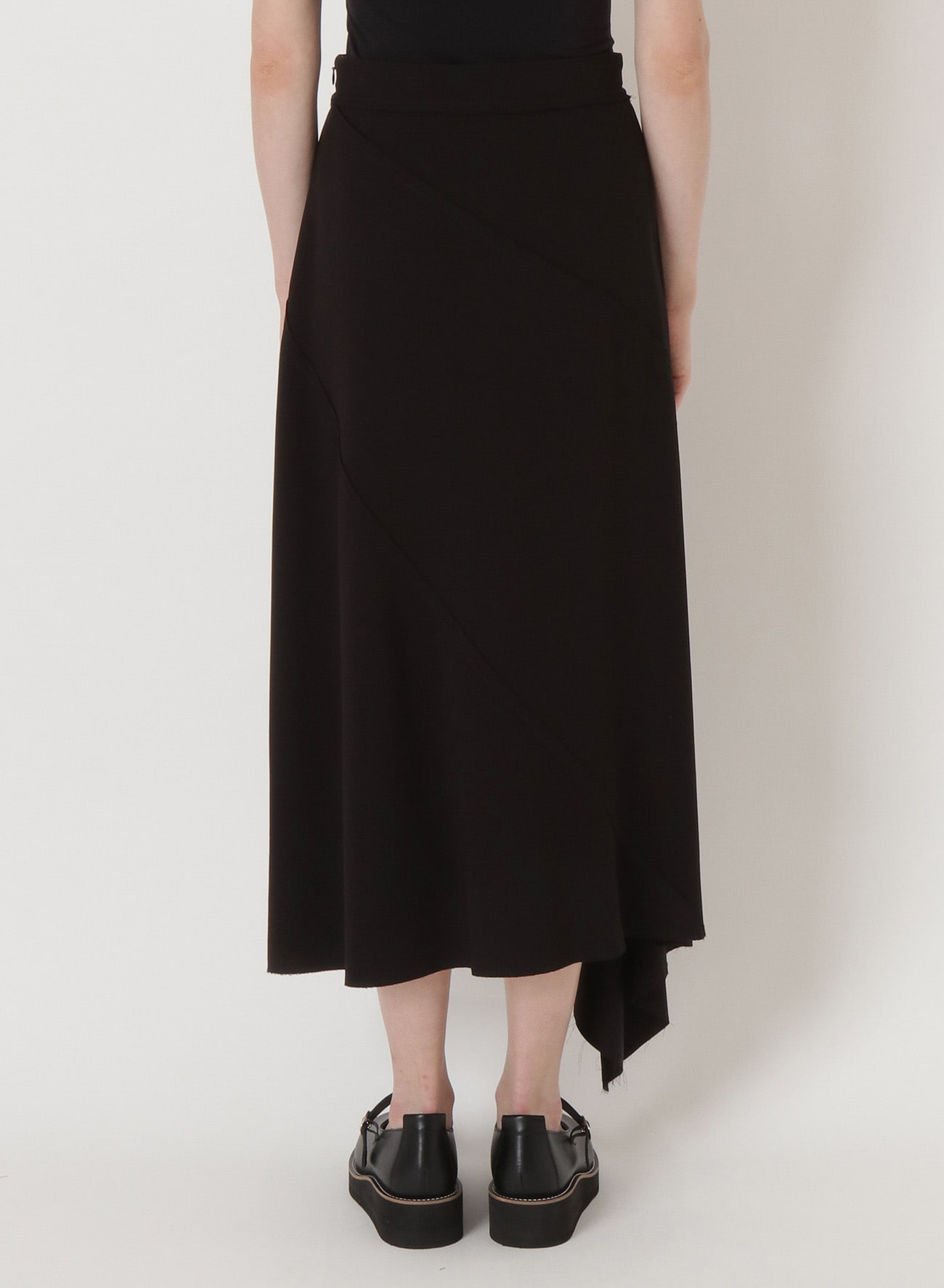 ACETATE POLYESTER GEORGETTE FLARE SKIRT
