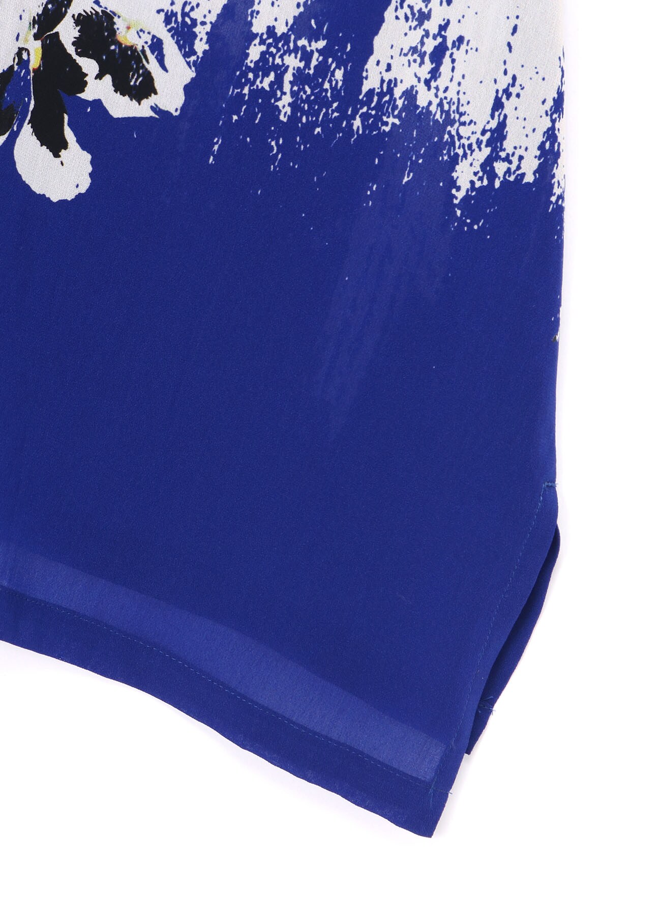BLURRED PANSY PRINT SLEEVELESS TURTLENECK DRESS(XS Blue): Vintage 