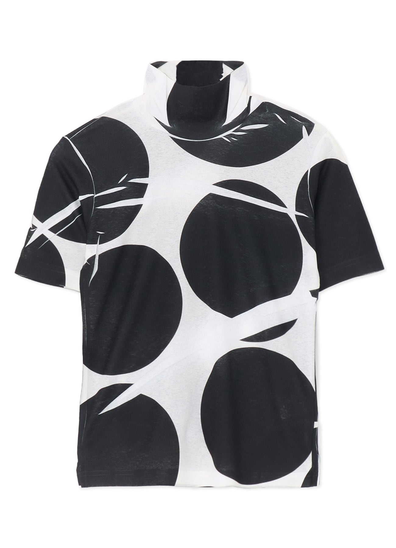 DOT PRINT TURTLENECK T-SHIRT