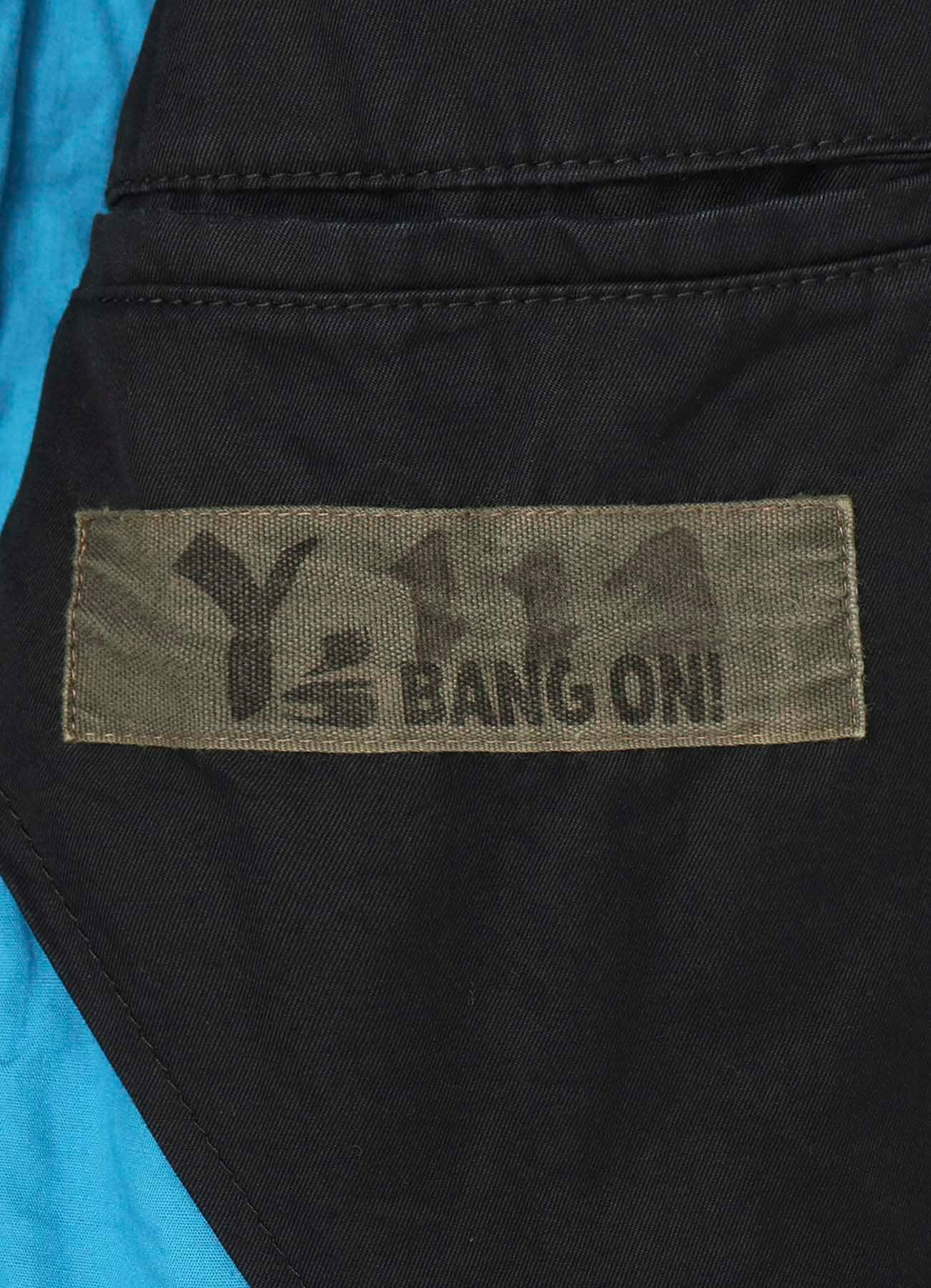 Y's BANG ON!No.113 Navy-coat Cotton gabardine BIO