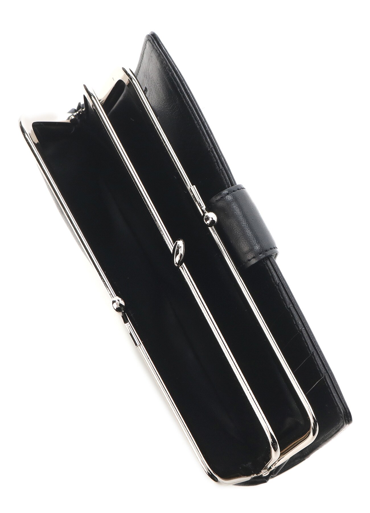 SEMI GLOSS LEATHER CLASP LONG WALLET