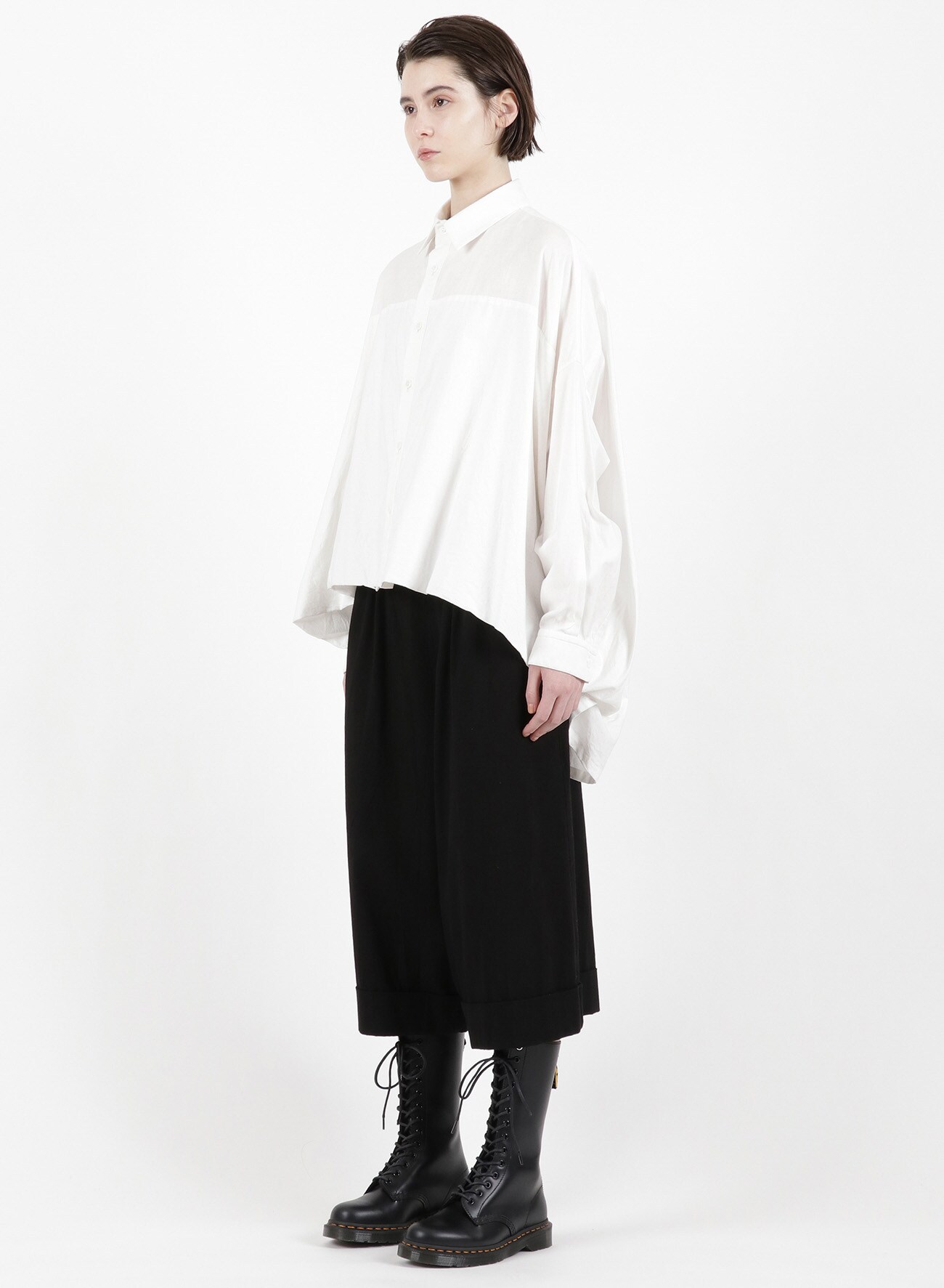 [Y's BORN PRODUCT]TWILL FRONT DOUBLE BIG BLOUSE