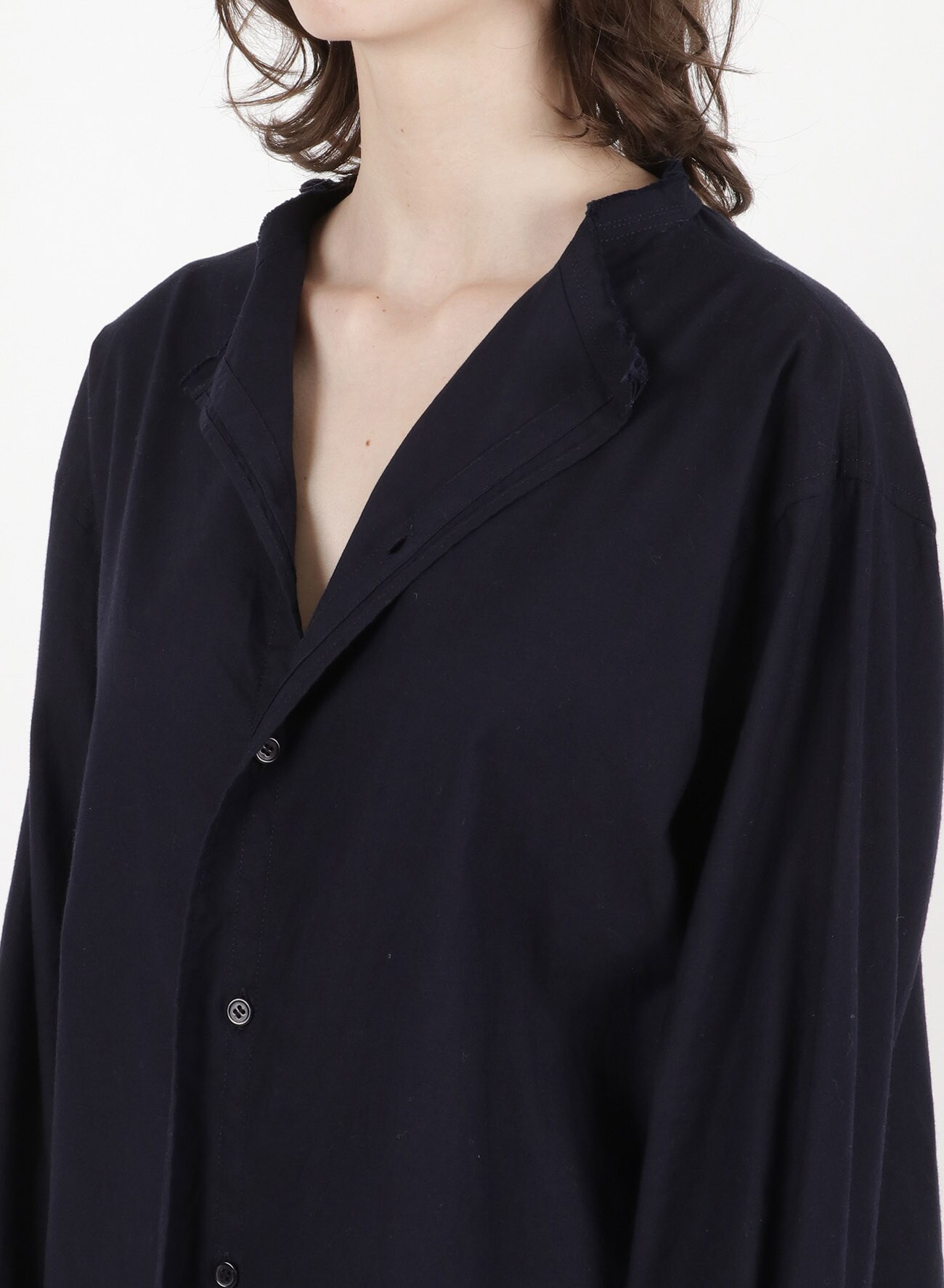 [Y's BORN PRODUCT]TWILL CUT OUT COLLAR BLOUSE
