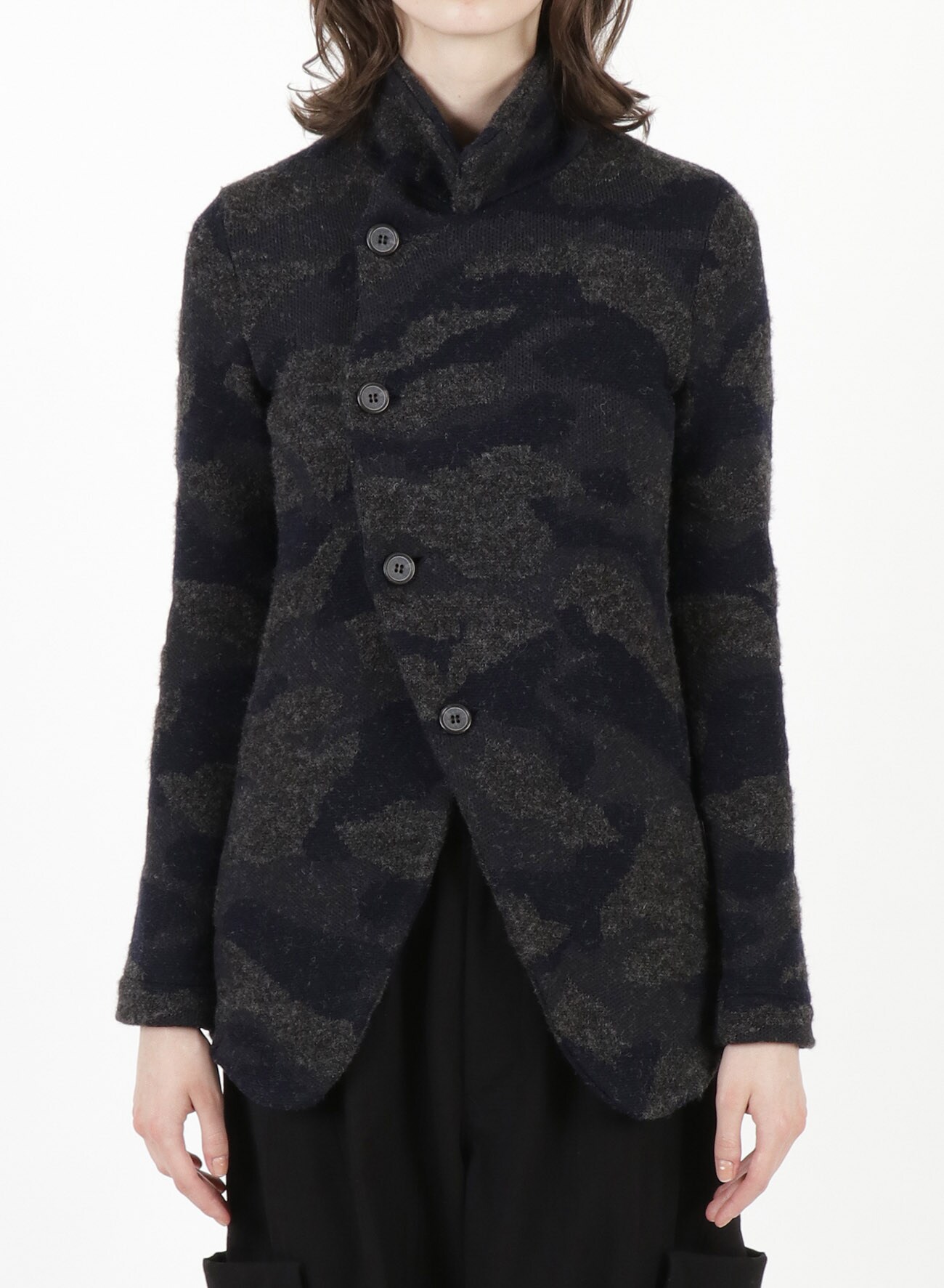 CAMOUFLAGE  JACQUARD 4 BUTTONS JACKET