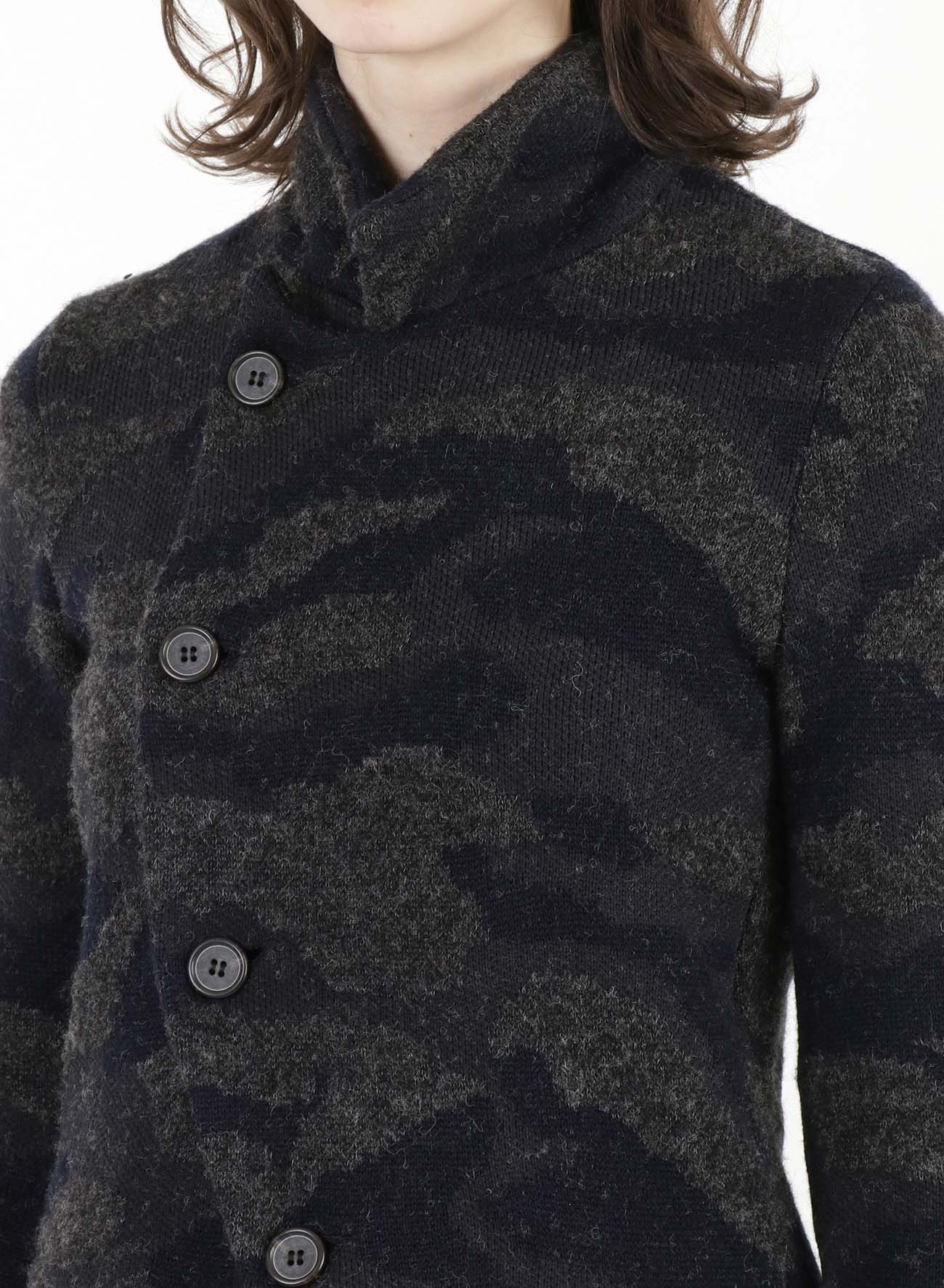 CAMOUFLAGE  JACQUARD 4 BUTTONS JACKET