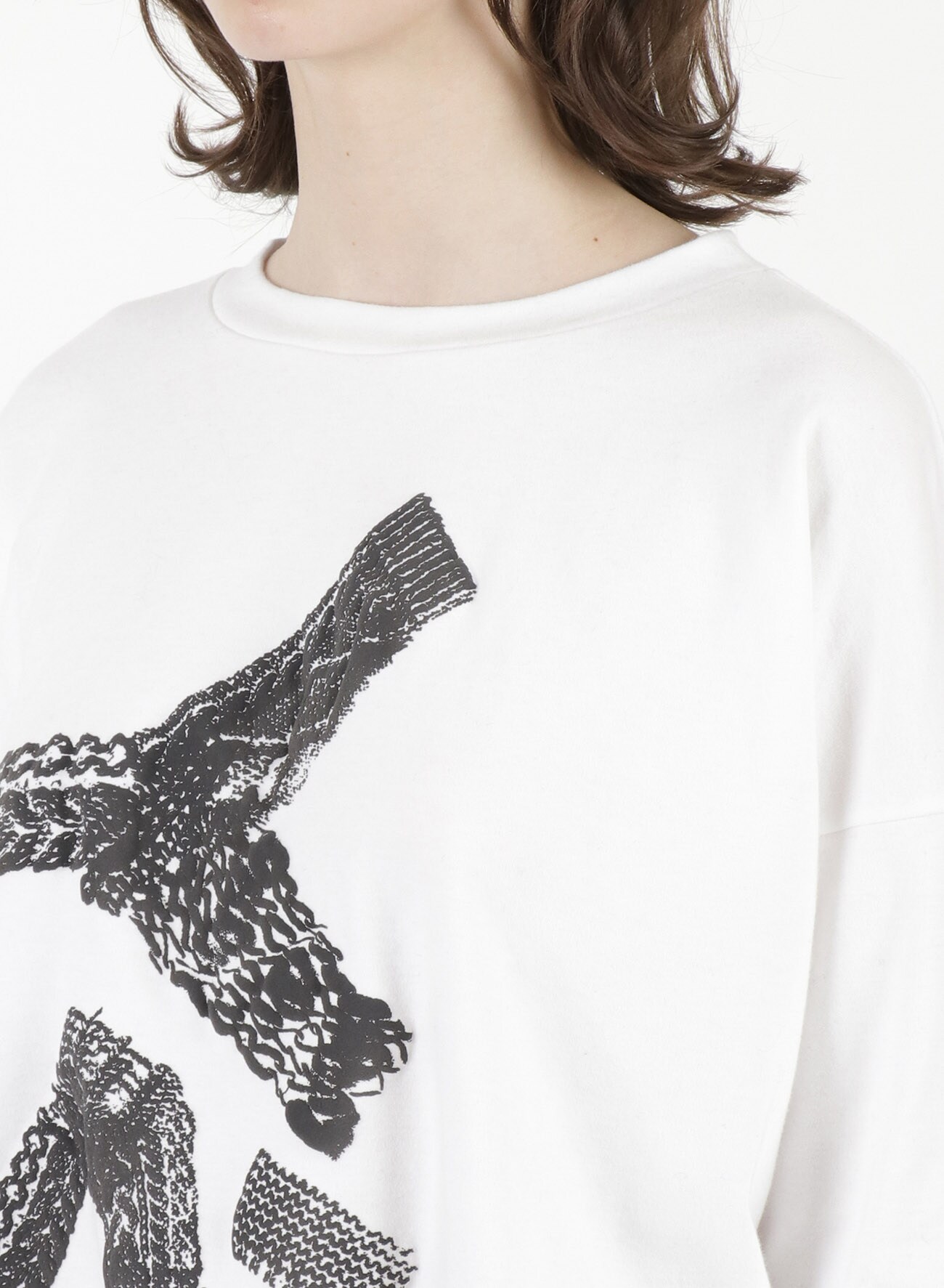 SMOOTH KNIT Y's FOAM PRINT BAGGY PULLOVER