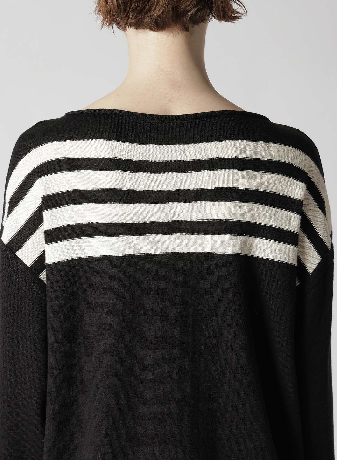 Ry/C TWISTED BOAT NECK PULLOVER KNIT