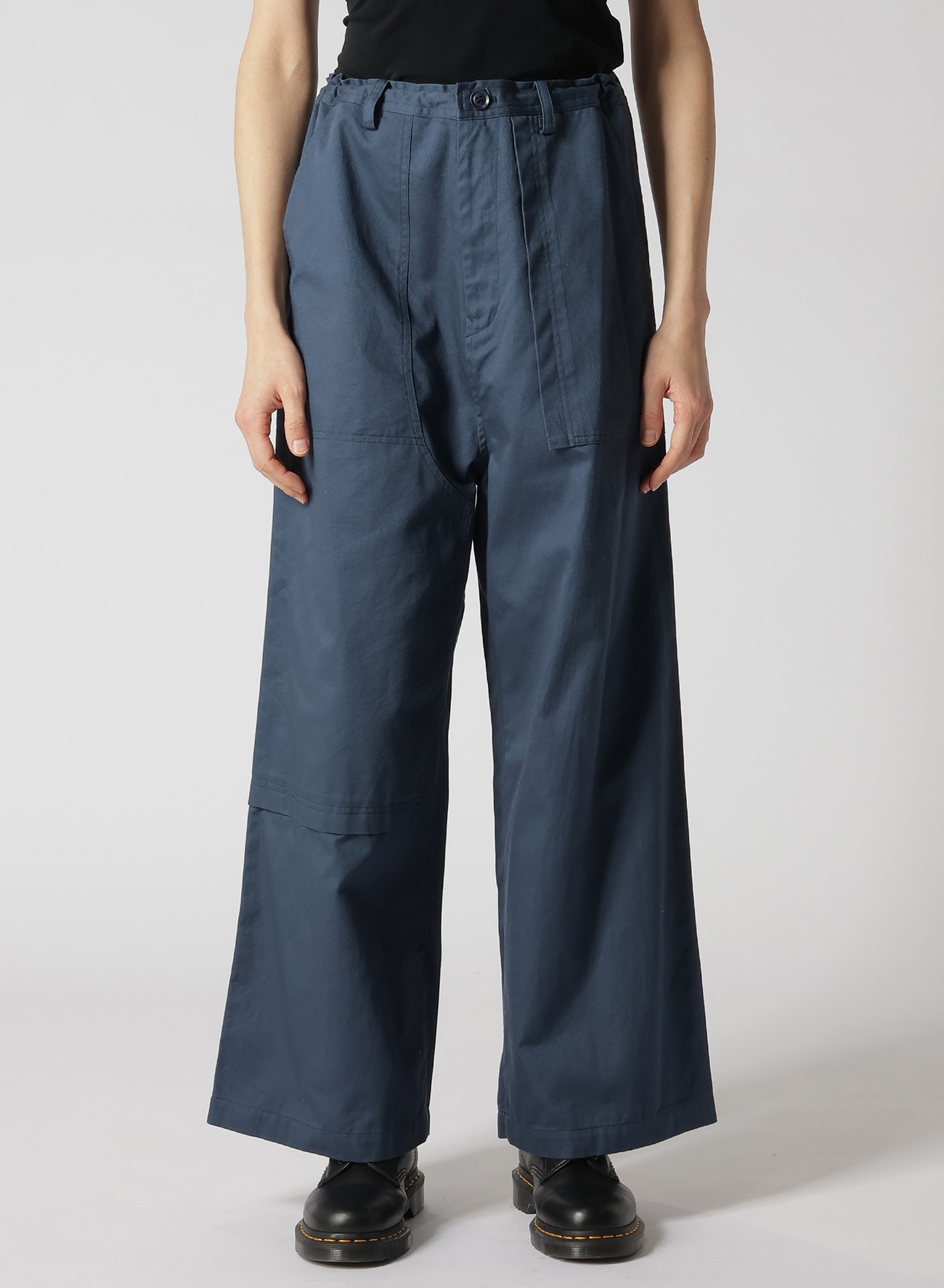 [Y's BORN PRODUCT] COTTON TWILL LONG STRAIGHT PANTS