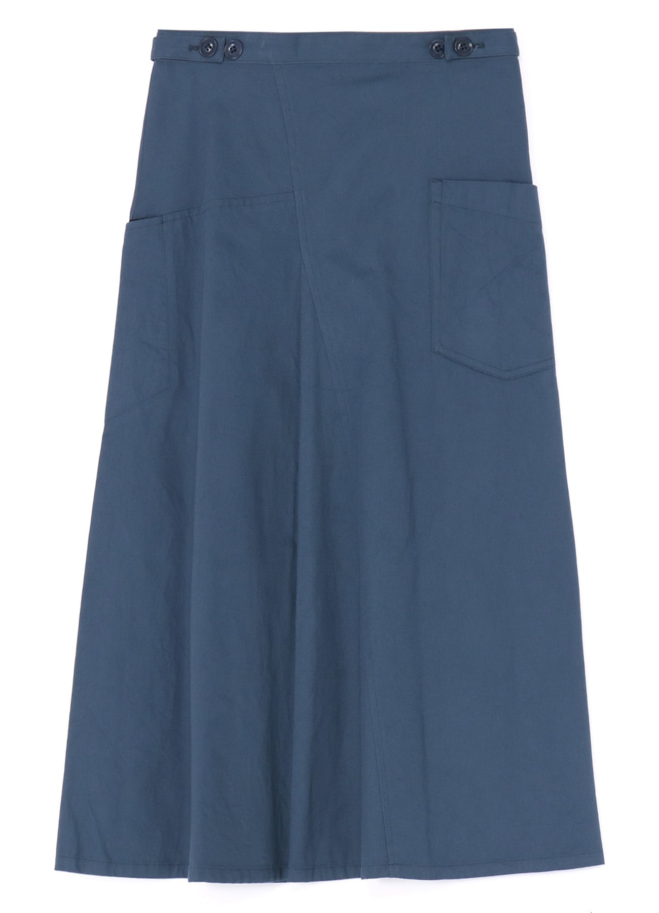 Y's BORN PRODUCT] COTTON TWILL FLARE GUSSET FLARE SKIRT(XS Blue 