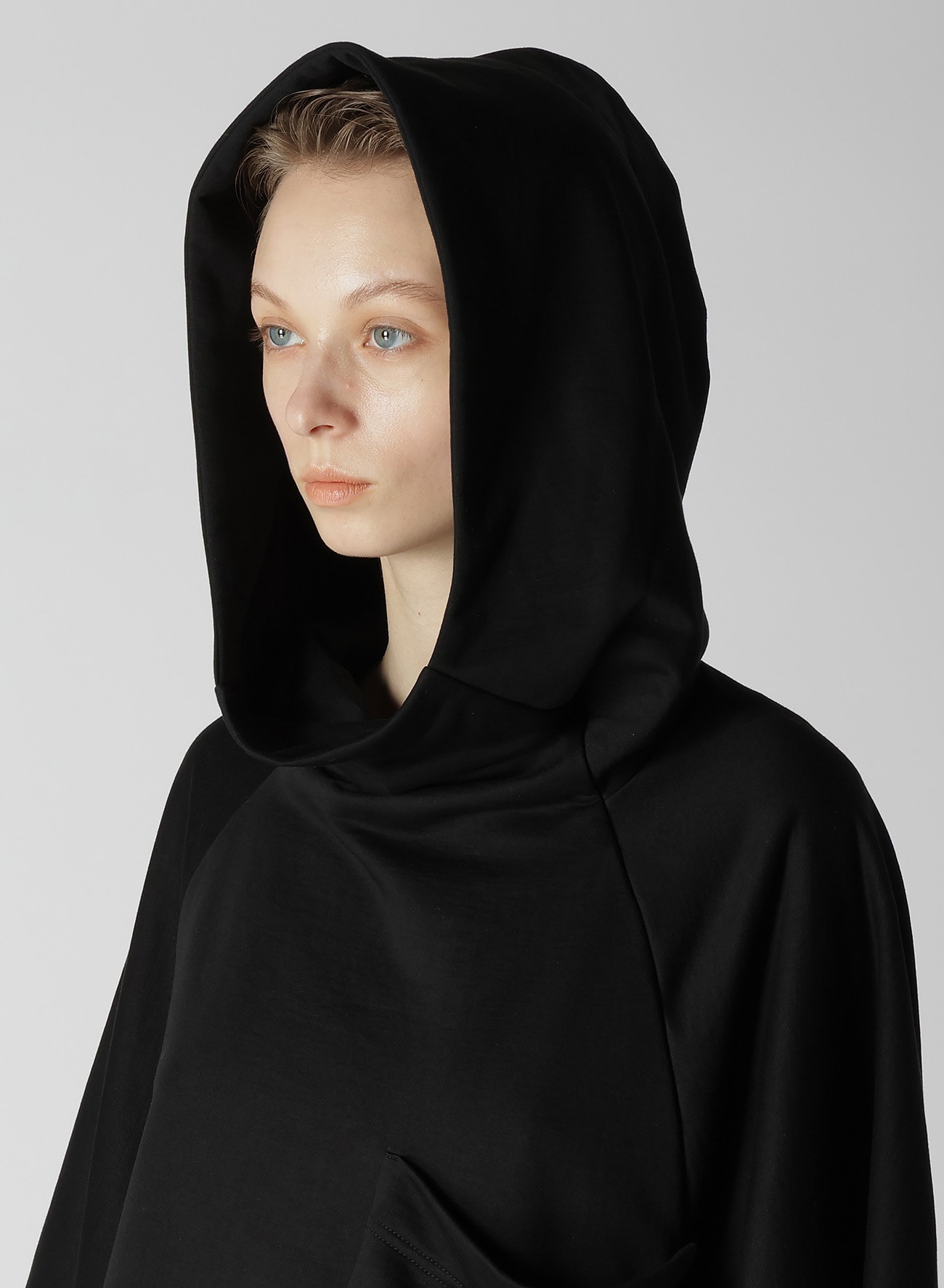 SMOOTH COTTON OVERSIZED FRENCH TERRY HOODIE(S Black): Y's｜THE SHOP ...