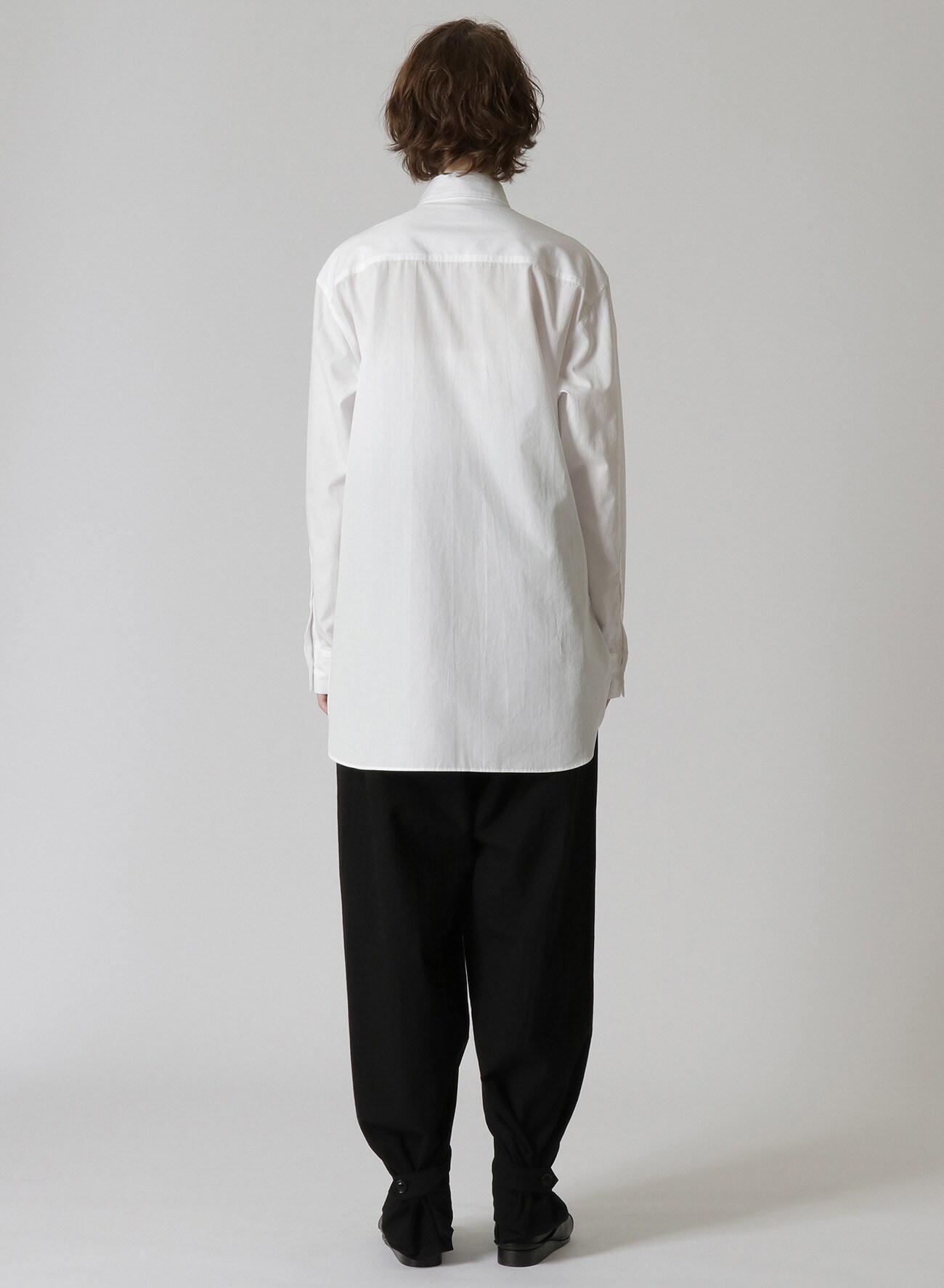 COTTON BROADCLOTH BLOUSE WITH PLEATED DETAILS
