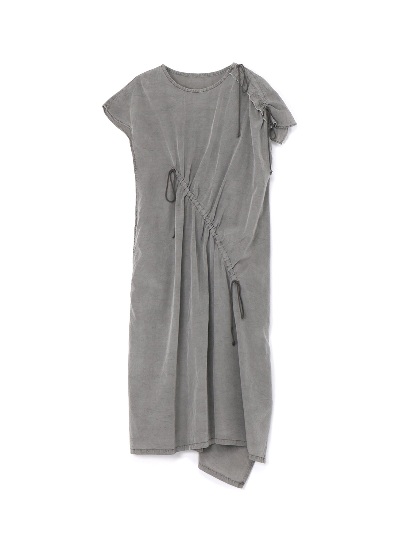 CUPRA COTTON PRODUCT PIGMENT DYED WRINKLED LAWN SHIRRING DRESS