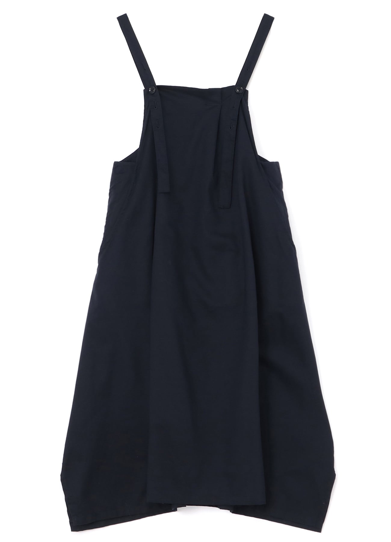 Y's BORN PRODUCT]COTTON THIN TWILL FRONT TUCK SHOULDER STRAP DRESS