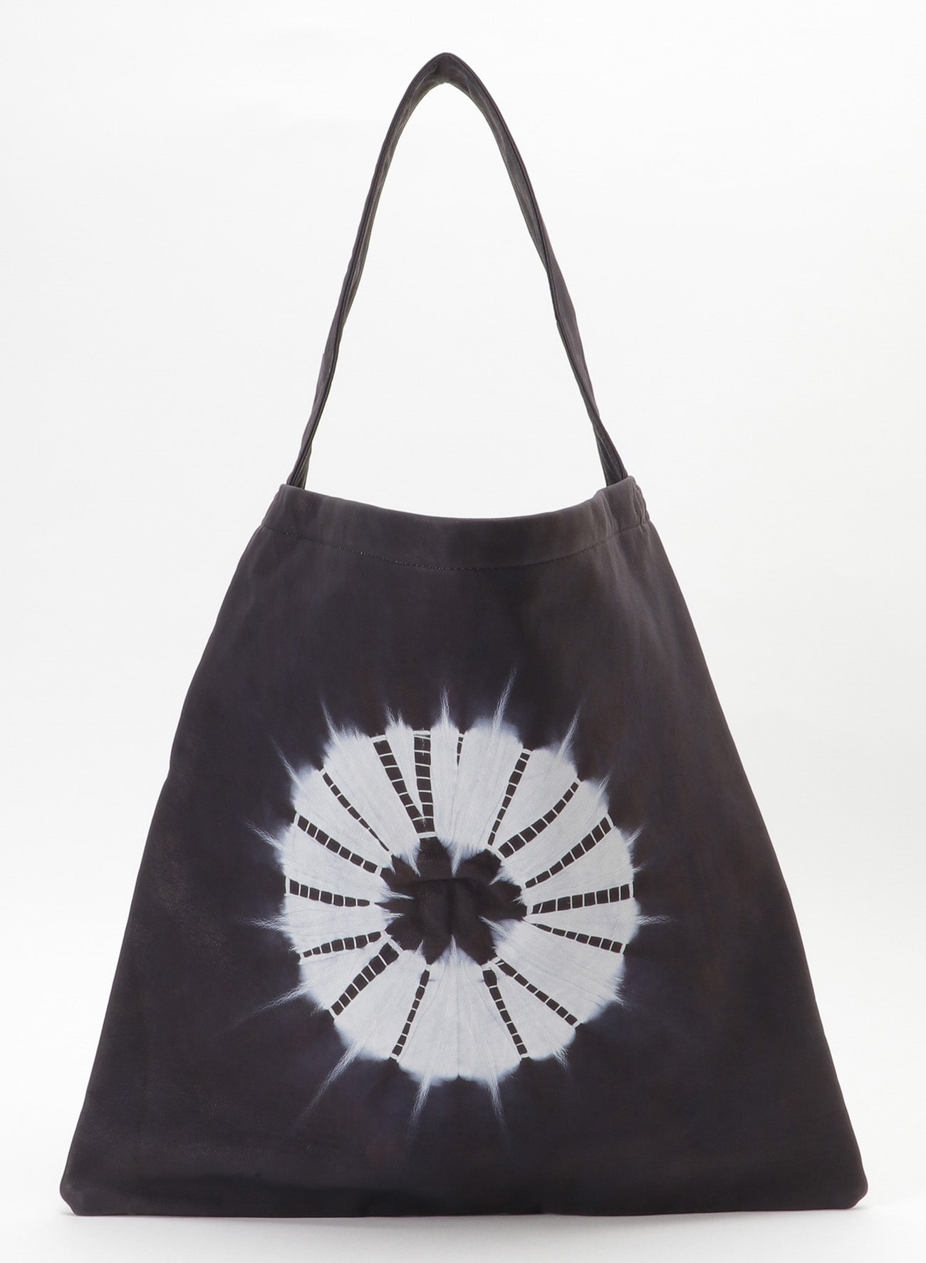 TIE-DYED LEATHER FLAT TOTE BAG