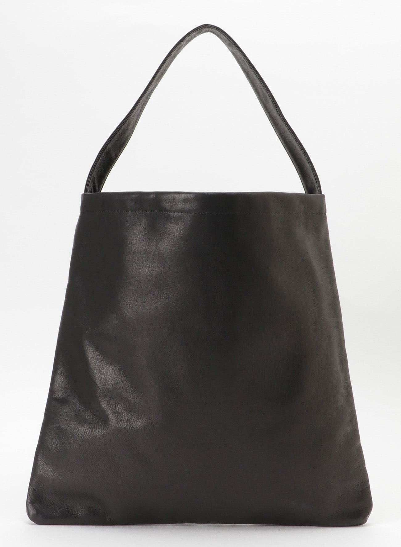 SOFT SMOOTH LEATHER FLAT TOTE BAG