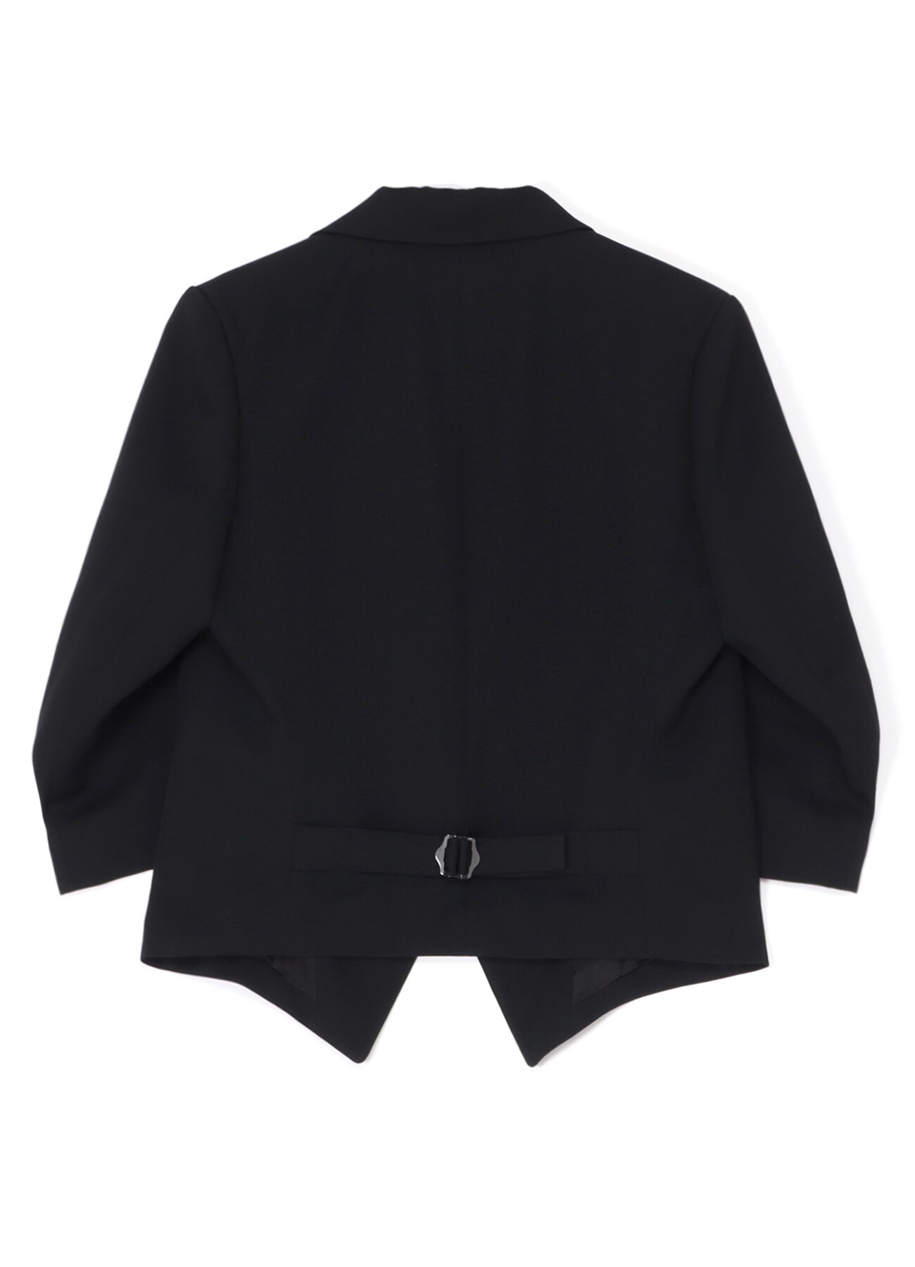 WOOL GABARDINE SWALLOWTAIL JACKET WITH CROPPED SLEEVES