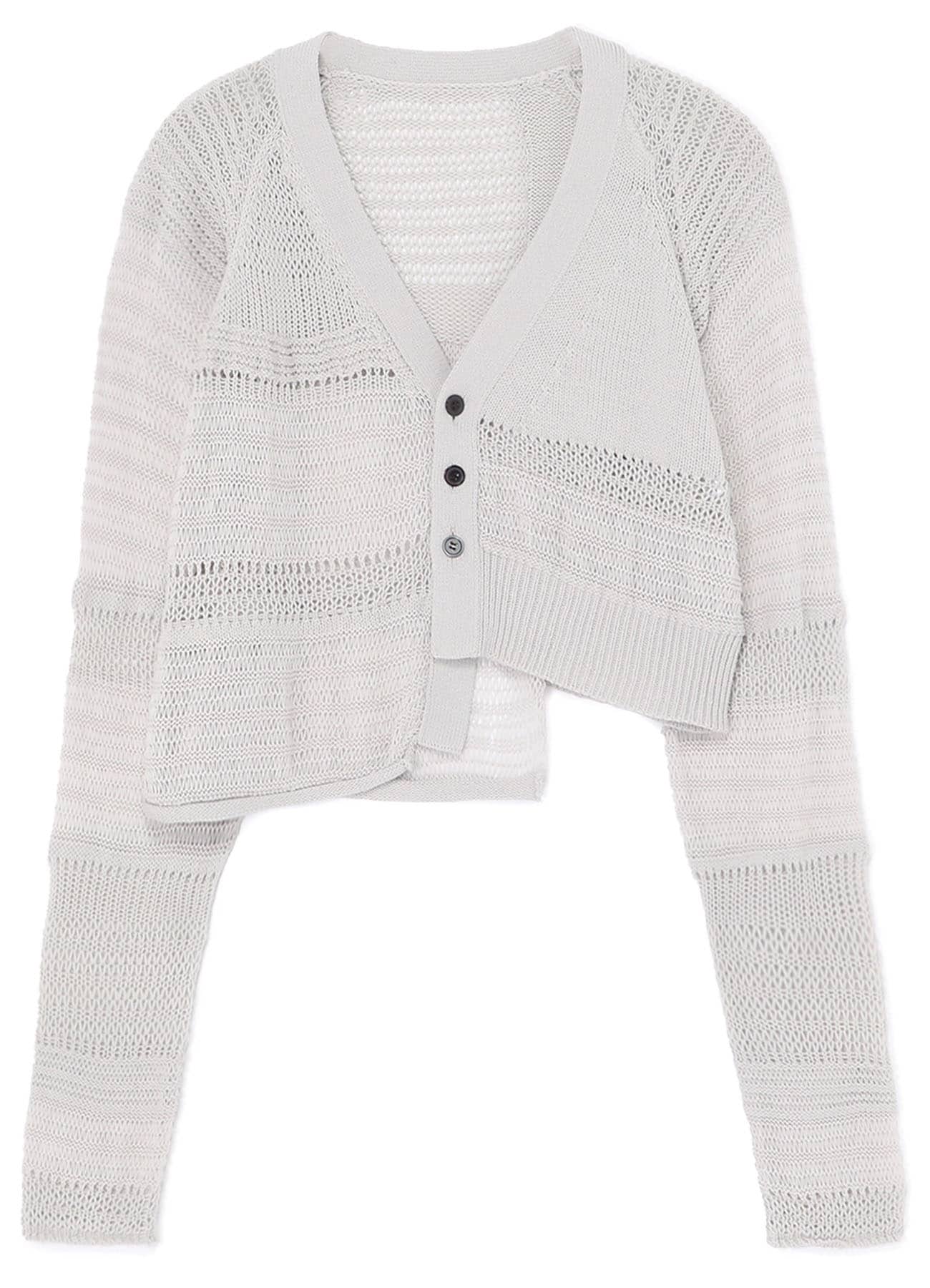 KNITTED PANEL CARDIGAN (SHORT)