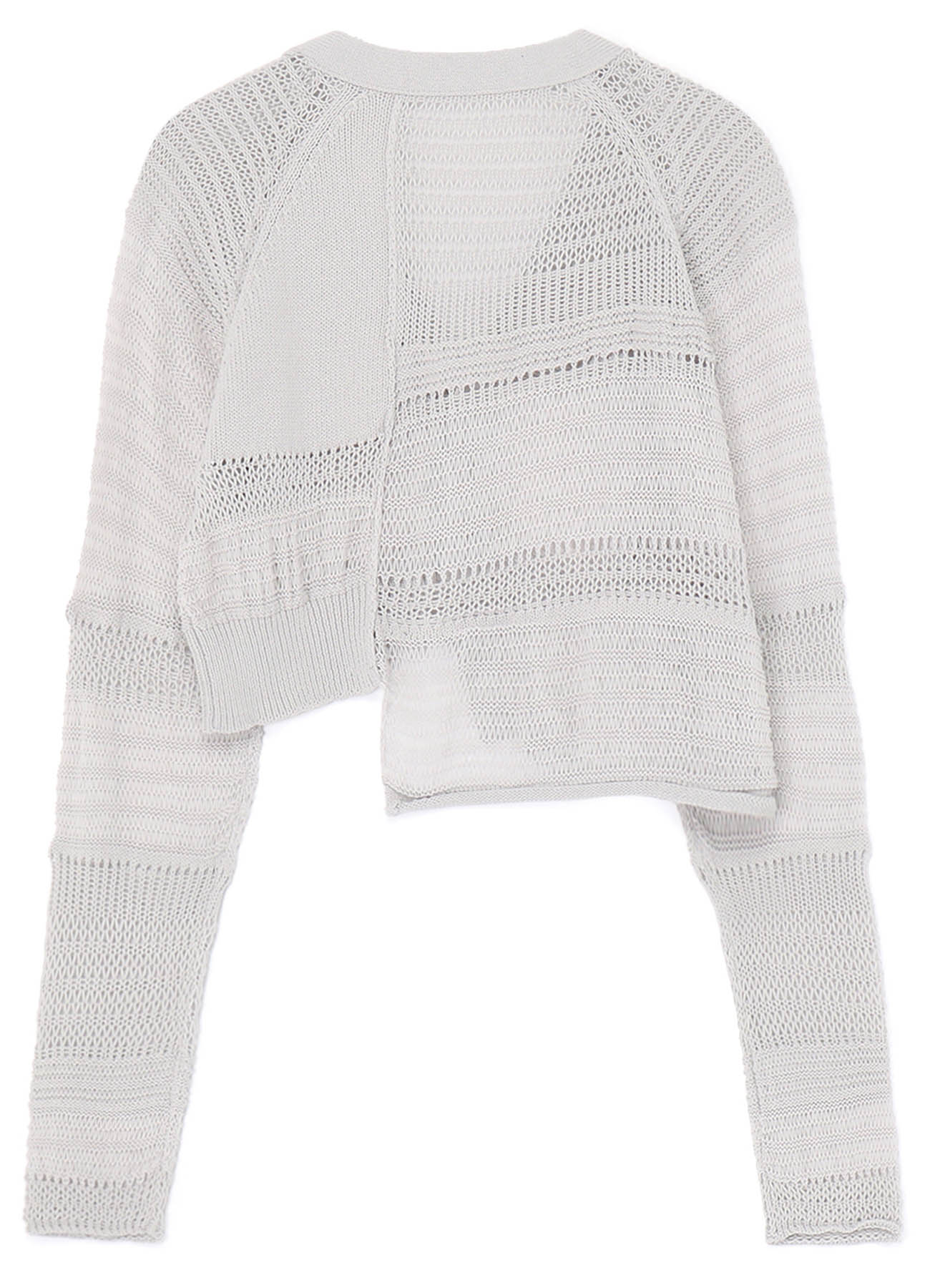 KNITTED PANEL CARDIGAN (SHORT)(S Light Gray): Vintage 1.1｜THE 