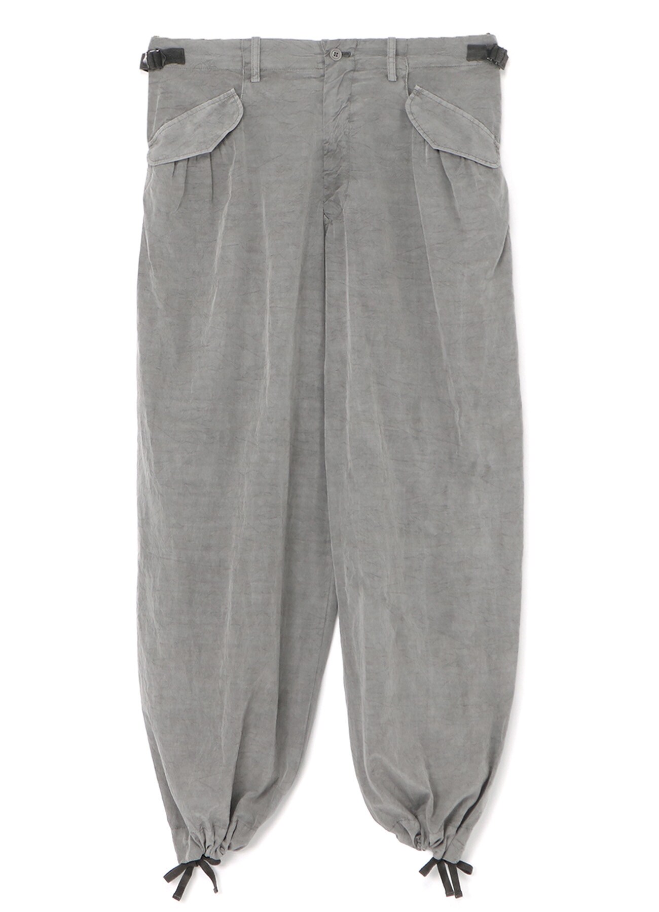 CUPRO/COTTON PIGMENT DYED WRINKLED LAWN PANTS