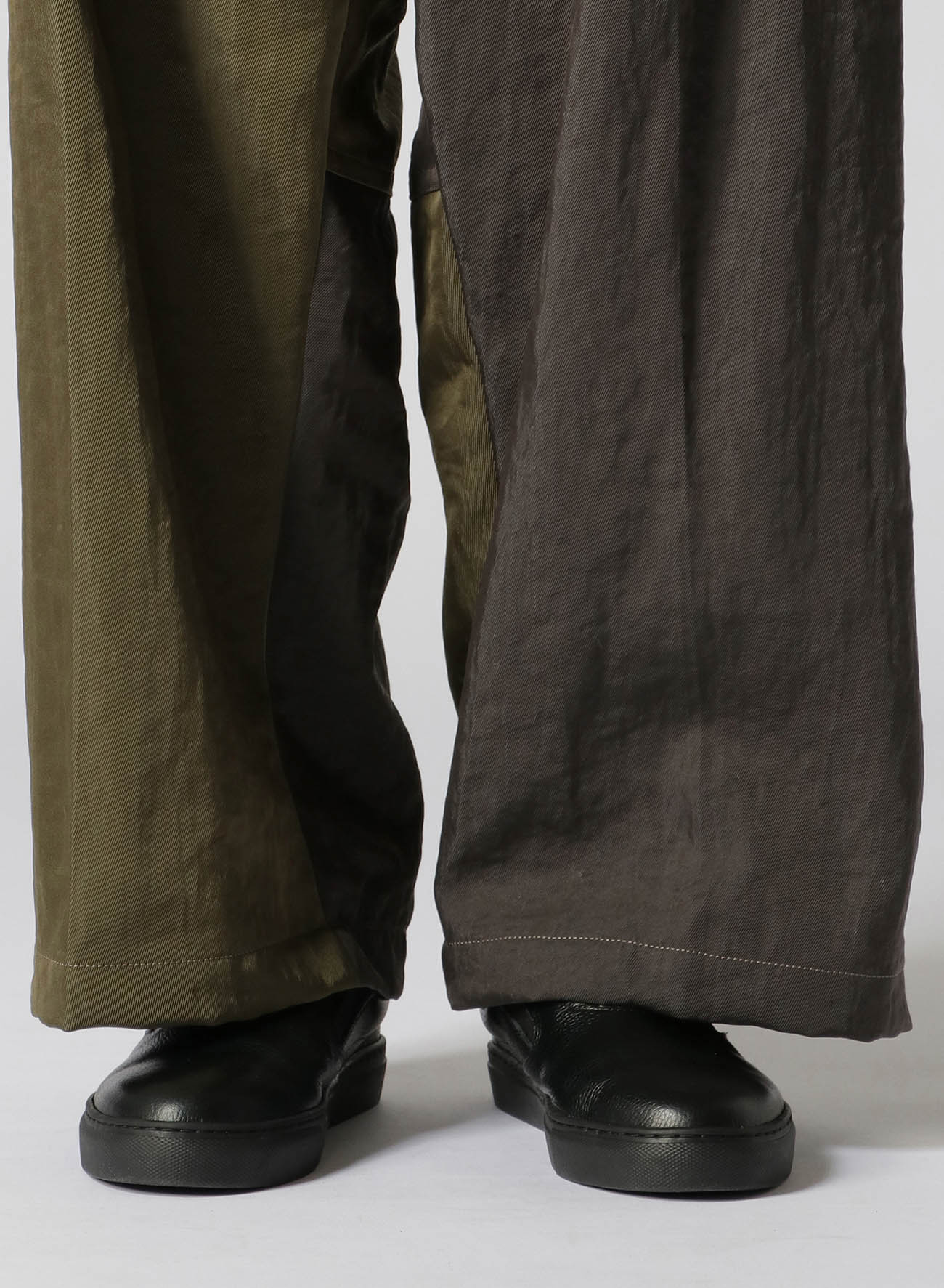NYLON TWILL SAROUEL PANTS(S Khaki): Vintage 1.1｜THE SHOP YOHJI