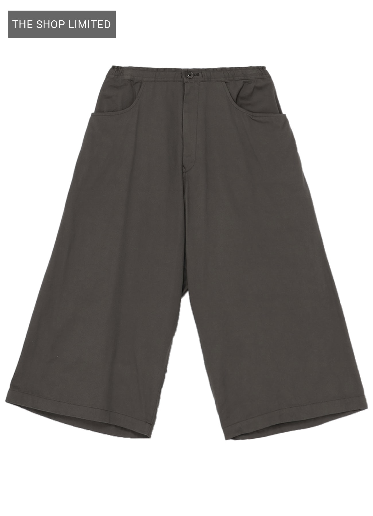 [Y's BORN PRODUCT]COTTON TWILL BACK DROP WIDE PANTS