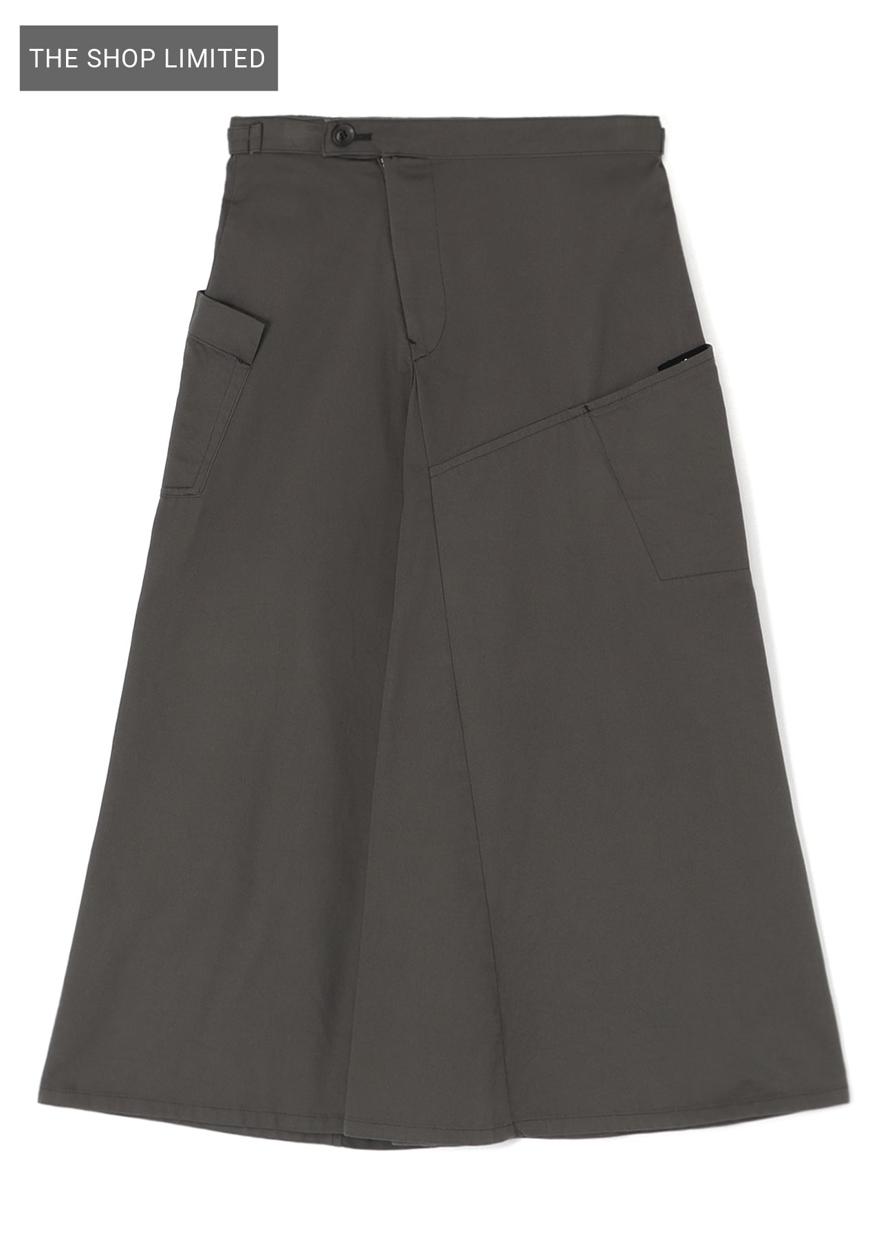 [Y's BORN PRODUT] COTTON TWILL FLARED SKIRT WITH GUSSETS