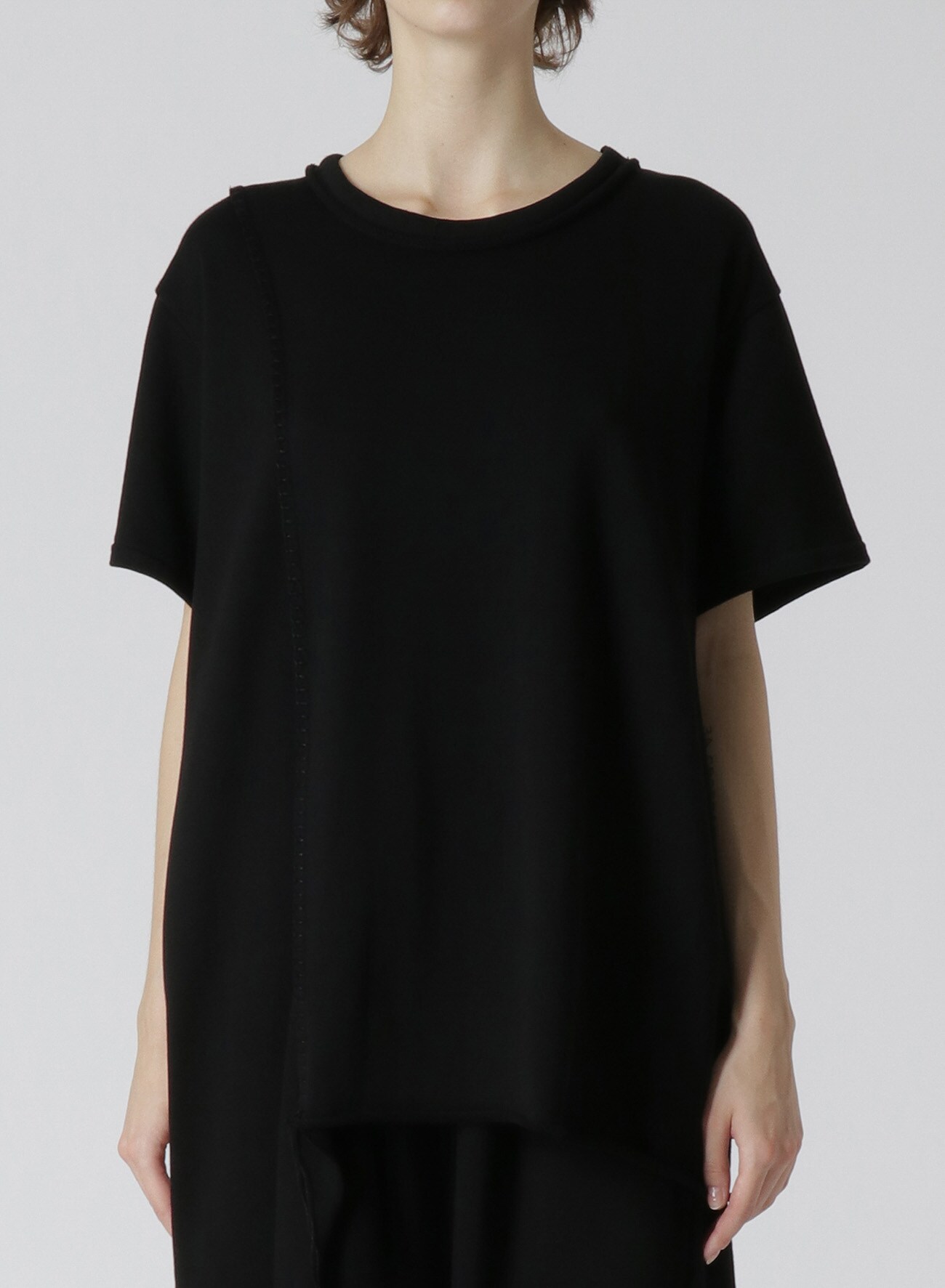 FRENCH TERRYCLOTH T-SHIRT WITH STRING DETAIL