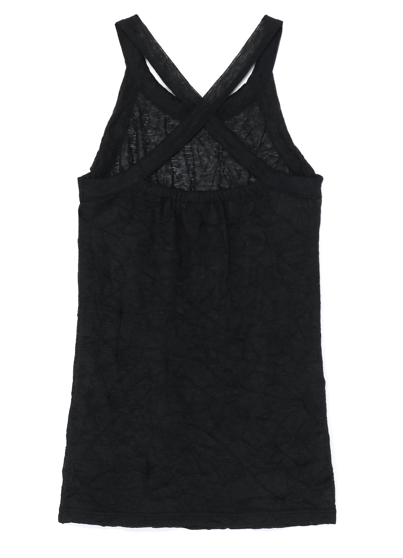 WRINKLED LINEN/POLYESTER PLAIN STITCH CAMISOLE