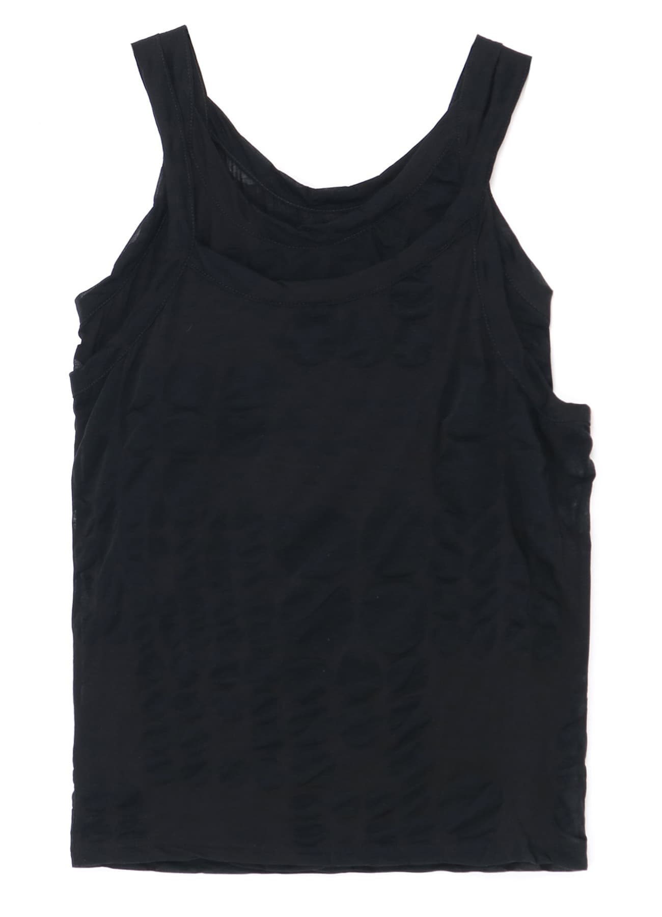 100/- COTTON DOUBLE LAYERED TANK TOP(S Black): Vintage 1.1｜THE 