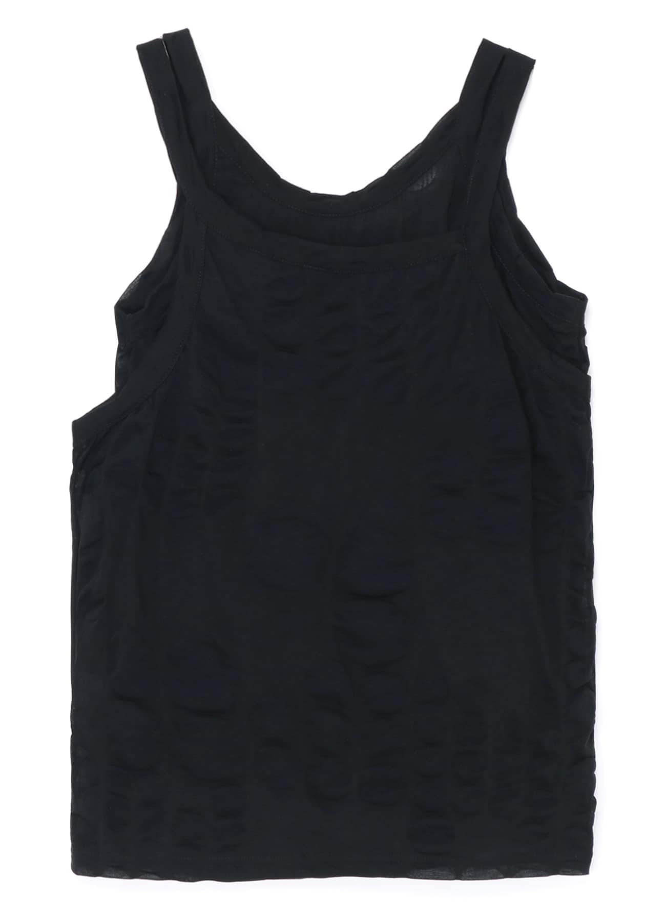 100/- COTTON DOUBLE LAYERED TANK TOP(S Black): Vintage 1.1｜THE
