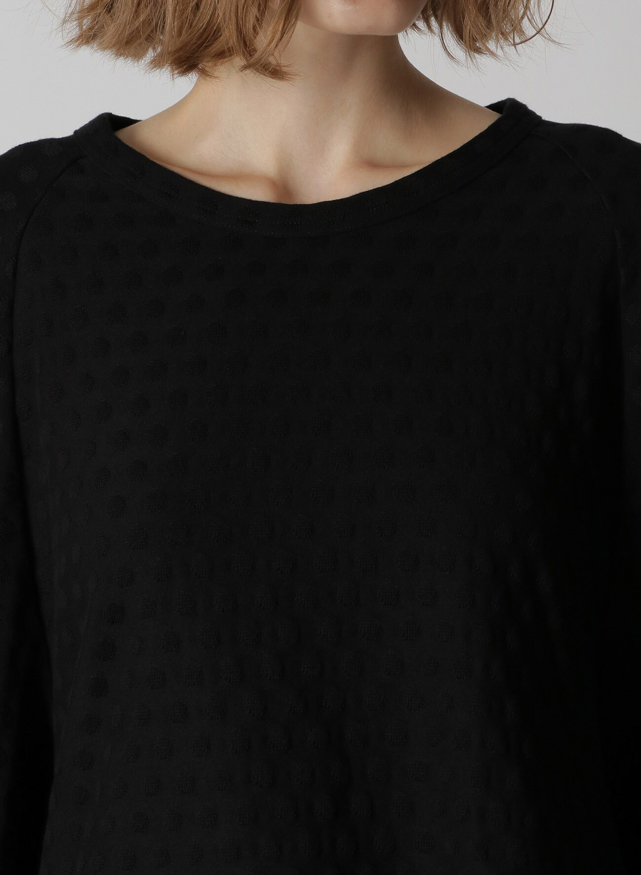 DOT JAQUARD RELAXED FIT T-SHIRT