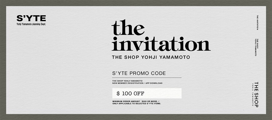 YOHJI YAMAMOTO POUR HOMME INVITATION SET-